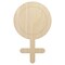 Venus Woman Female Gender Symbol Unfinished Wood Shape Piece Cutout for DIY Craft Projects